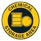 Signmission Chemical Storage Area 16in Non-Slip Floor Marker, 16" x 16", FD-2-C-16-99961 FD-2-C-16-99961 - alternate 1
